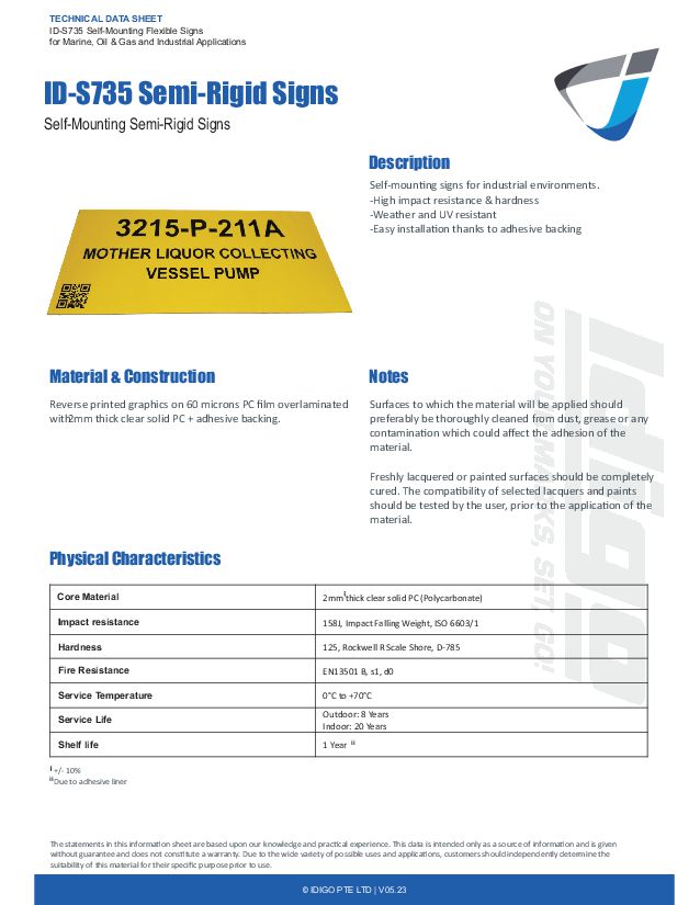 ID-S735 Datasheet, front page image
